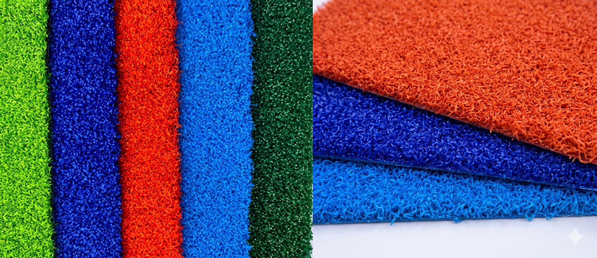 Customised Lawn Colours — Pink Green Blue Red