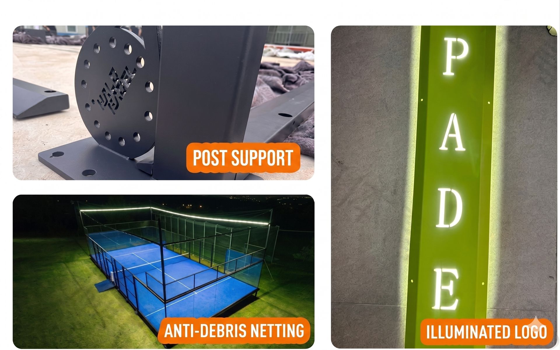 Corner Post Anti-Throw Net Luminous LOGO