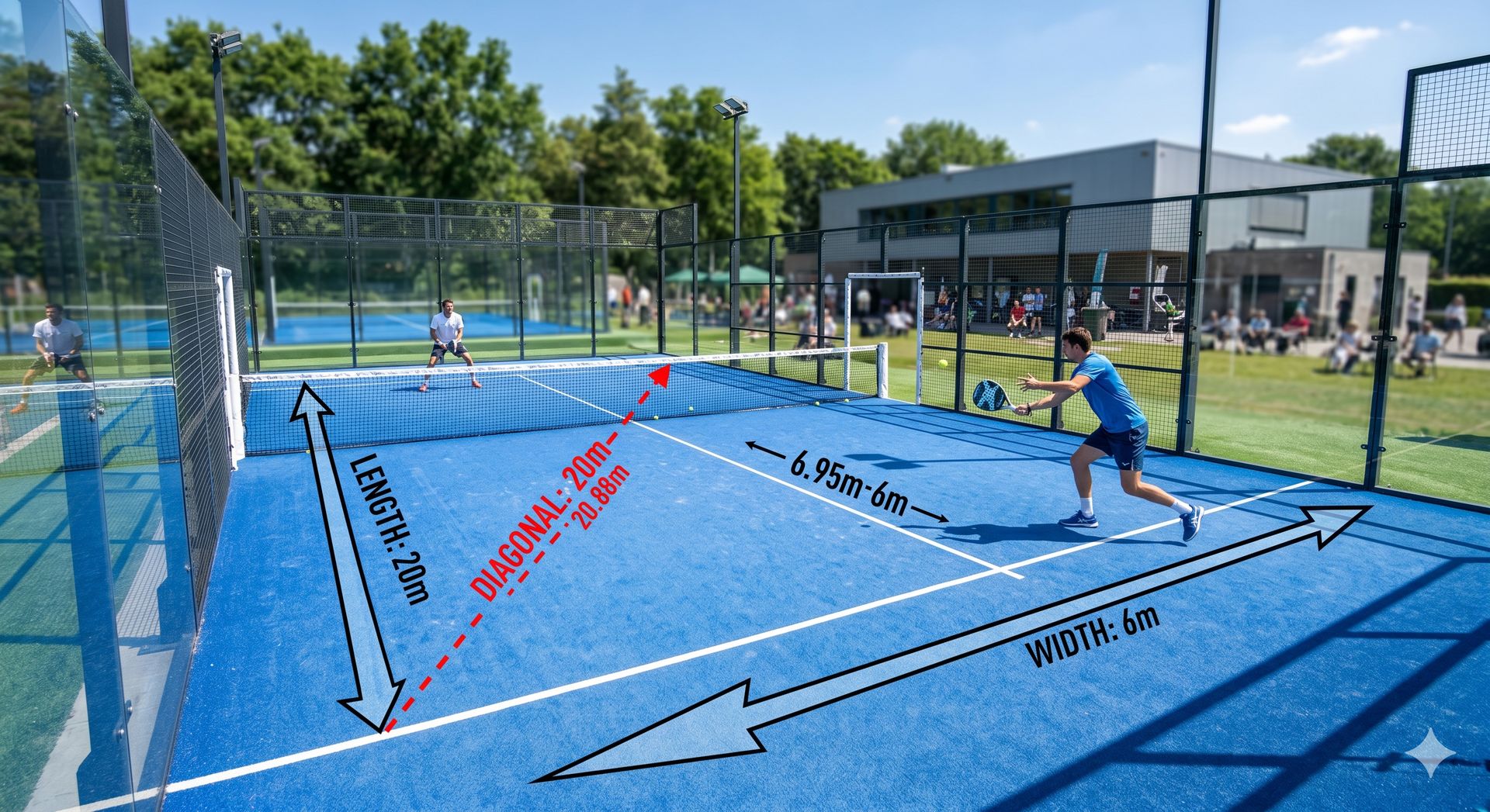Singles Court — 20m × 6m